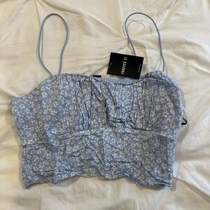 Forever 21 Light Blue Floral Camisole
